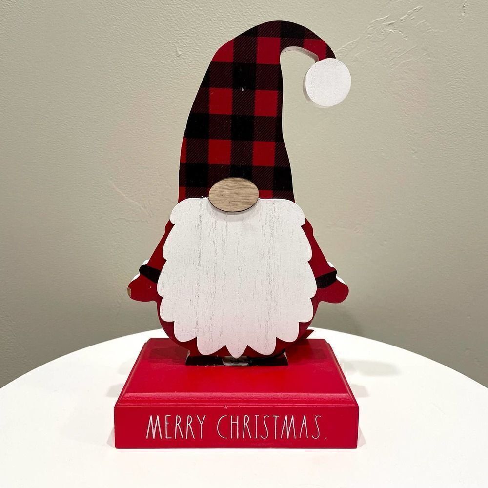 NWT Rae Dunn Santa Gnome Merry Christmas Decor